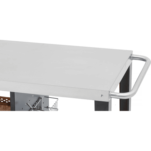 Carrinho para servir churrasco Gelia 117 x 59 cm - Aço inoxidável - Preto