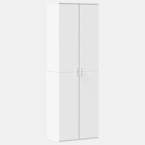 Armário alto - Bufete - Móvel de apoio 60x35x180 cm derivados de madeira branco pt1215
