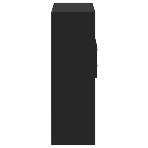 Armário alto - Bufete - Móvei de apoio 80x42,5x124 cm derivados de madeira preto pt3557