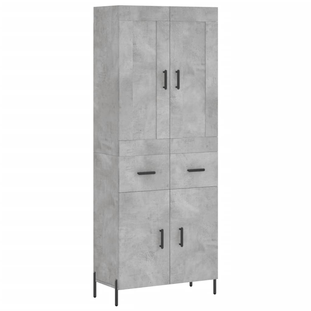 Aparador alto - Mueble de almacenamiento 2 pcs 69 Gris
