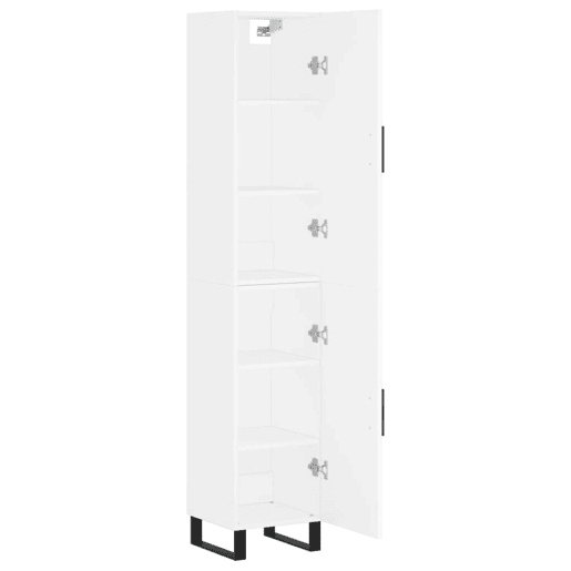 Armário alto - Bufete - Móvel de apoio 34,5x34x180 cm madeira processada branco pt570 Armário alto - Bufete - Móvel de apoio 34,5x34x180 cm madeira processada branco pt570