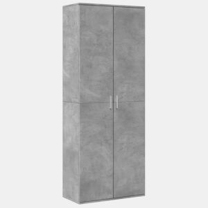 Armário alto - Bufete - Móvel de apoio 70x35x180 cm derivados de madeira cinza cimento pt1281