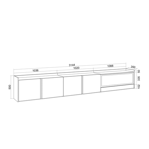 Móvel de TV, Muito espaço de arrumação, 315x35x50cm, Para televisores até 80, Lareira eléctrica XXL, Suspensos, Estilo moderno, Preto e Carvalho Móvel de TV, Muito espaço de arrumação, 315x35x50cm, Para televisores até 80, Lareira eléctrica XXL, Suspensos, Estilo moderno, Preto e Carvalho