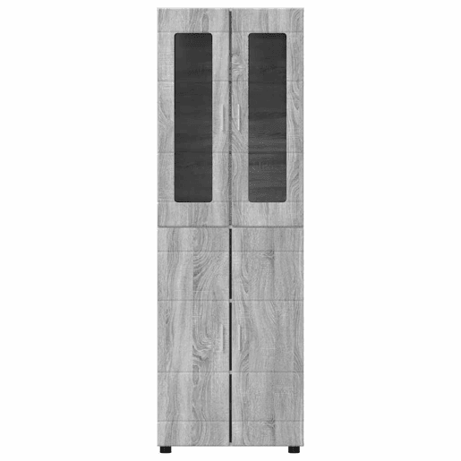 Aparador - Bufete - Móvel de apoio Cinza Sonoma 60 x 35 x 182 cm Madeira processada pt560