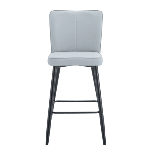 Bancos de bar 101 cm - ergonómicos e confortáveis PU - pretocinza claro