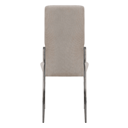 Conjunto de 4 cadeiras de jantar Laci bege, cadeiras para sala de estar com estrutura metálica, 46x102x52 cm Conjunto de 4 cadeiras de jantar Laci bege, cadeiras para sala de estar com estrutura metálica, 46x102x52 cm