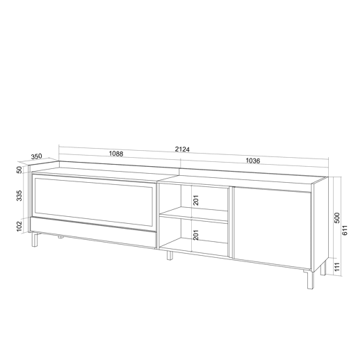 Móvel de TV, Muito espaço de arrumação, 212x35x61cm, Para televisores até 80, Lareira eléctrica XXL, Design industrial, Estilo moderno, Carvalho e preto Móvel de TV, Muito espaço de arrumação, 212x35x61cm, Para televisores até 80, Lareira eléctrica XXL, Design industrial, Estilo moderno, Carvalho e preto