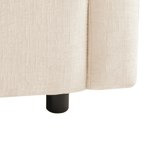 Sofá modular de 4 lugares - Design moderno, chenille, sofá em forma de L com apoio para os pés - Bege