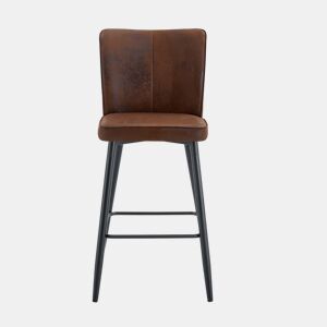 Banco de bar 101 cm - ergonómico, confortável e moderno - Castanho+Preto
