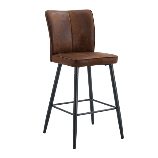 Banco de bar 101 cm - ergonómico, confortável e moderno - Castanho+Preto