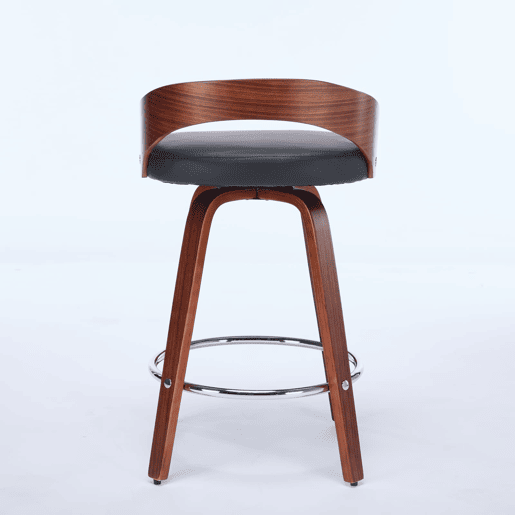Bancos de bar 2 peças - Giratórios, encosto baixo, assento almofadado, 63 cm - Preto