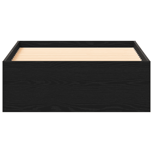 Estrutura de cama de solteiro para adultos com gaveta - Carvalho Preto 100 x 200 cm