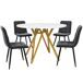 Conjunto de mesas y sillas de comedor 100x100 Conjunto de mesas y sillas de comedor 100x100 Gris