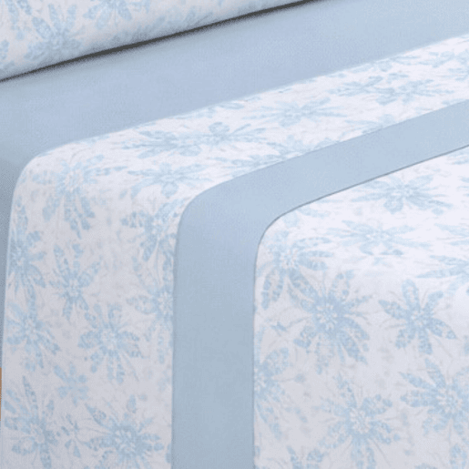 Jogo de Lençóis 120cm 144 Fios Melissa Blue (3 Peças) Donegal Collections