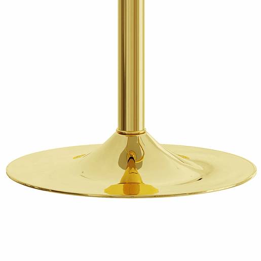 Bancos de bar (2 unidades) - Ajustáveis e giratórios a 360° - Encosto em PU com padrão de costura, pés metálicos dourados - Preto + Dourado