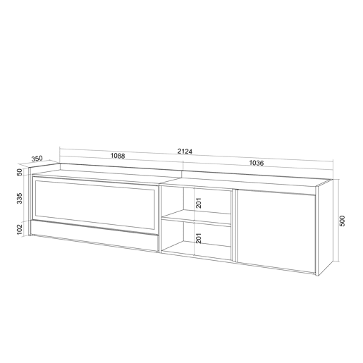 Móvel de TV, Muito espaço de arrumação, 212x35x50cm, Para televisores até 80, Lareira eléctrica XXL, Suspensos, Estilo moderno, Carvalho e preto Móvel de TV, Muito espaço de arrumação, 212x35x50cm, Para televisores até 80, Lareira eléctrica XXL, Suspensos, Estilo moderno, Carvalho e preto