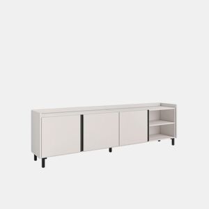 Móvel de TV, Muito espaço de arrumação, 207x35x61cm, Para televisores até 80, Design industrial, Estilo moderno, Bege