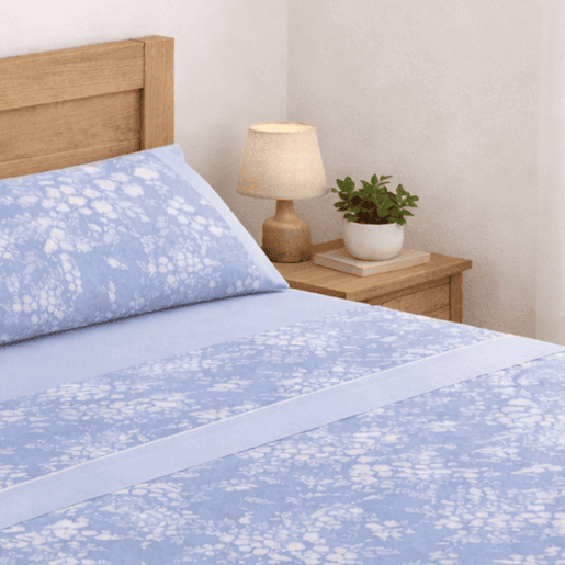 Jogo de Lençóis 150cm 144 Fios Arami Blue (3 Peças) Donegal Collections