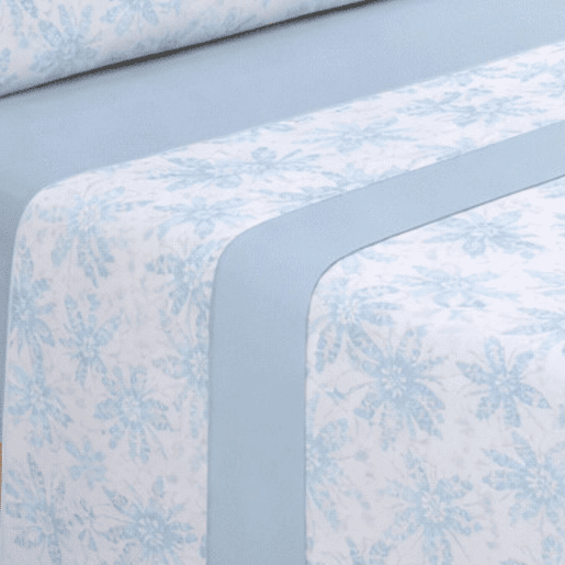 Jogo de Lençóis 160cm 144 Fios Melissa Blue (4 Peças) Donegal Collections