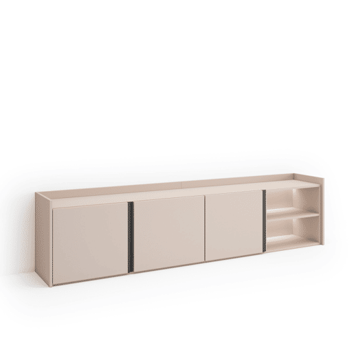 Móvel de TV, Muito espaço de arrumação, 207x35x50cm, Para televisores até 80, LED, Estilo moderno, Bege Móvel de TV, Muito espaço de arrumação, 207x35x50cm, Para televisores até 80, LED, Estilo moderno, Bege
