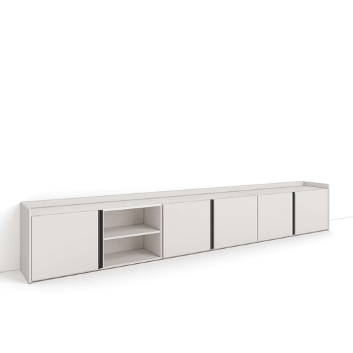 Móvel de TV, Muito espaço de arrumação, 309x35x50cm, Para televisores até 80, Estante para TV, Estilo moderno, Bege Móvel de TV, Muito espaço de arrumação, 309x35x50cm, Para televisores até 80, Estante para TV, Estilo moderno, Bege