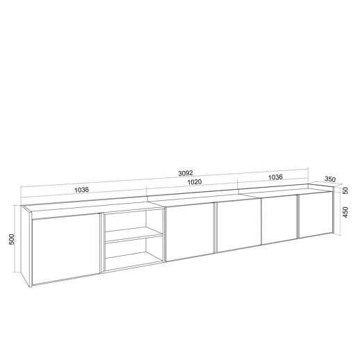 Móvel de TV, Muito espaço de arrumação, 309x35x50cm, Para televisores até 80, Estante para TV, Estilo moderno, Bege Móvel de TV, Muito espaço de arrumação, 309x35x50cm, Para televisores até 80, Estante para TV, Estilo moderno, Bege