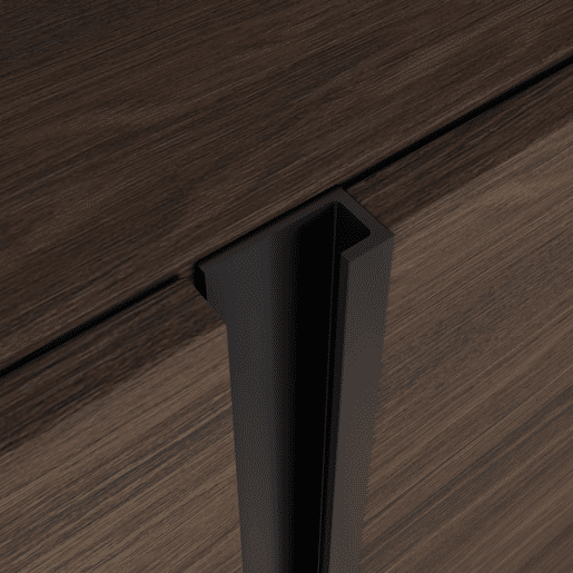 Móvel de TV, Muito espaço de arrumação, 212x35x61cm, Para televisores até 80, Lareira eléctrica XXL, Design industrial, LED, Estilo moderno, Carvalho escuro e Preto