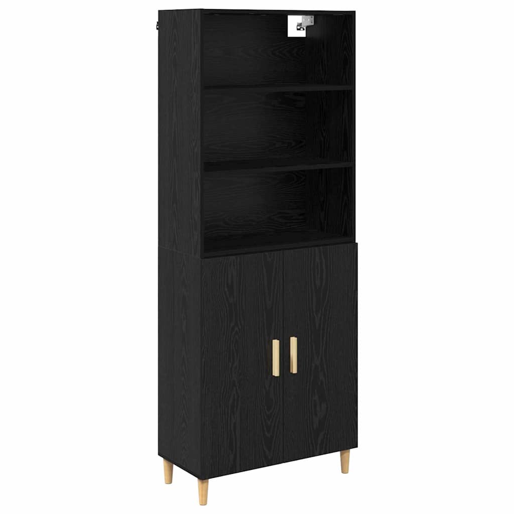 Aparador alto - Mueble de almacenamiento 69 Negro
