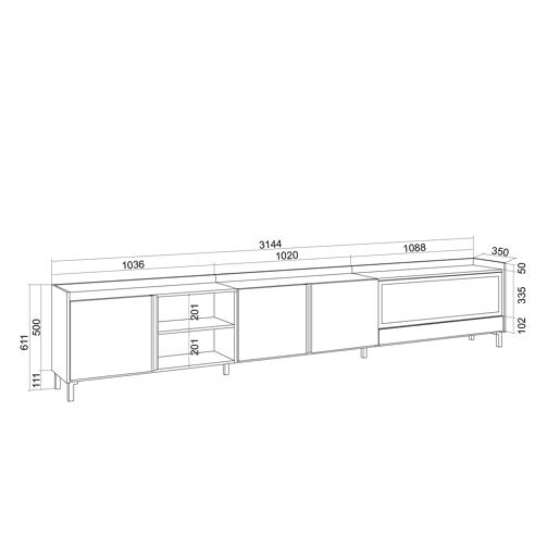 Móvel de TV, Muito espaço de arrumação, 315x35x61cm, Para televisores até 80, Lareira eléctrica XXL, Design industrial, Estilo moderno, Bege Móvel de TV, Muito espaço de arrumação, 315x35x61cm, Para televisores até 80, Lareira eléctrica XXL, Design industrial, Estilo moderno, Bege