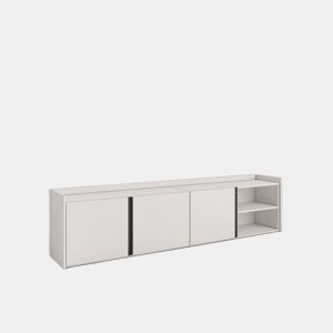 Móvel de TV, Muito espaço de arrumação, 207x35x50cm, Para televisores até 80, Estante para TV, Estilo moderno, Bege