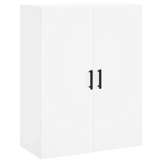 Armário alto - Bufete - Móvel de apoio 69,5x34x180 cm derivados de madeira branco pt647