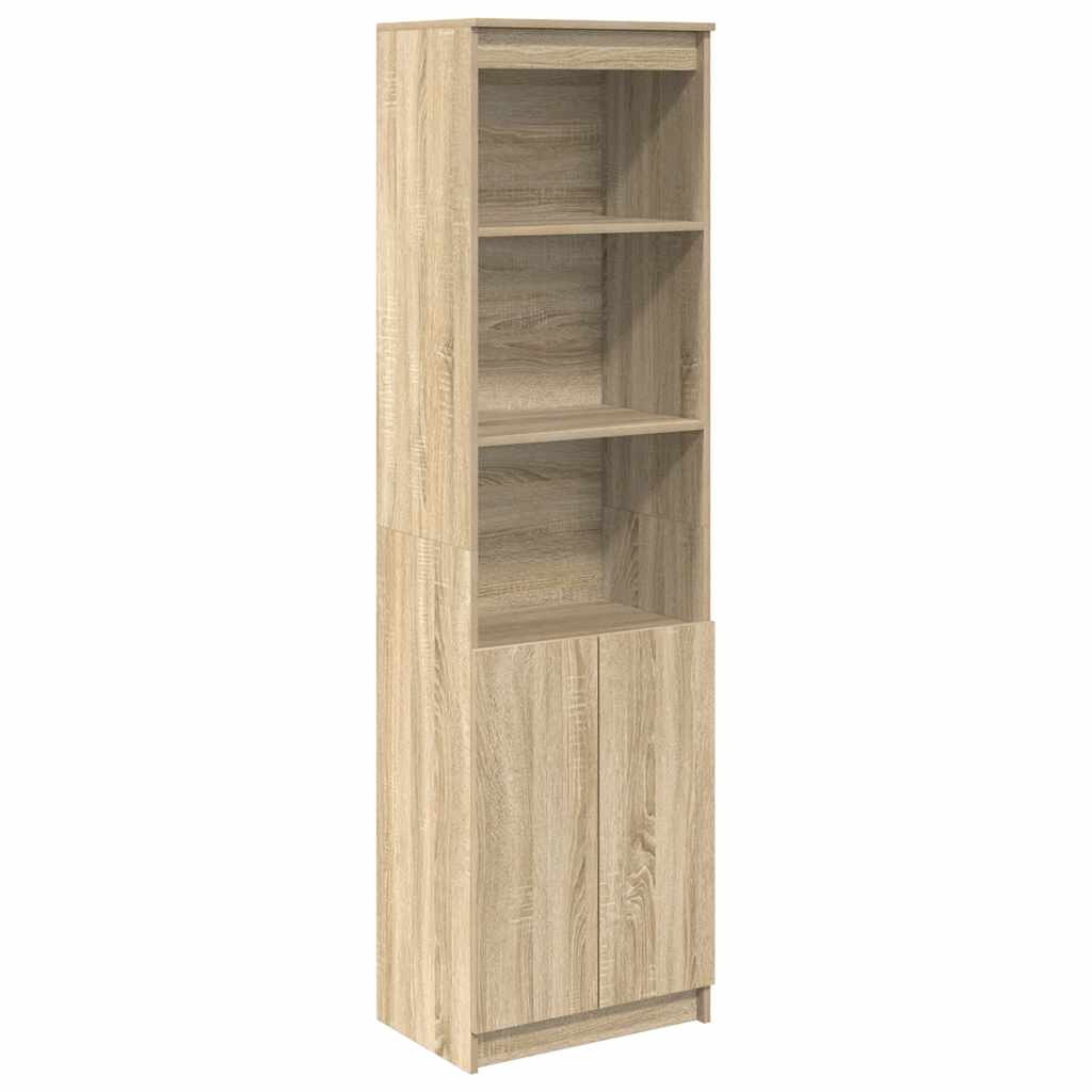 Aparador alto - Mueble de almacenamiento 50 Madera Clara