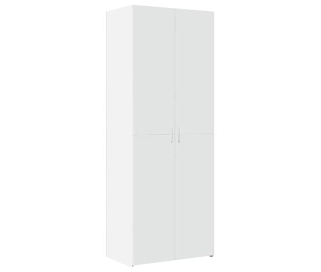 Aparador alto - mueble de almacenamiento madera de ingeniería blanco 70x42,5x185 cm es1237