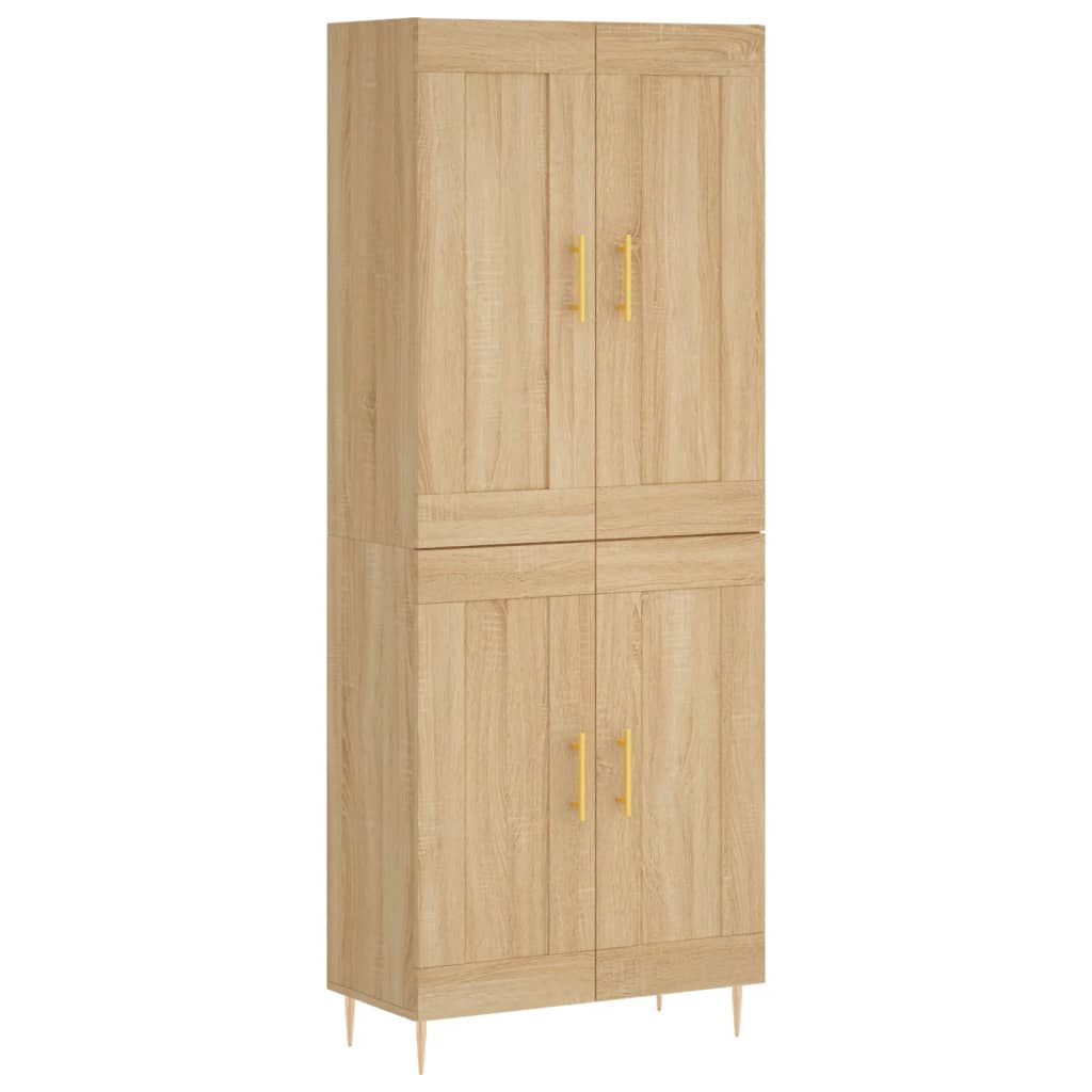 Aparador alto - Mueble de almacenamiento 69 Marrón