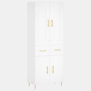 Armário alto - Bufete - Móvel de apoio 69,5x34x180 cm derivados de madeira branco pt728