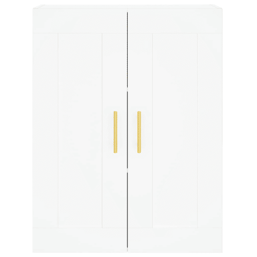 Armário alto - Bufete - Móvel de apoio 69,5x34x180 cm derivados de madeira branco pt728