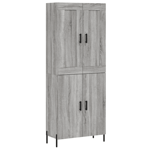 Armário alto - Bufete - Móvel de apoio 69,5x34x180 cm derivados de madeira sonoma cinza pt1128