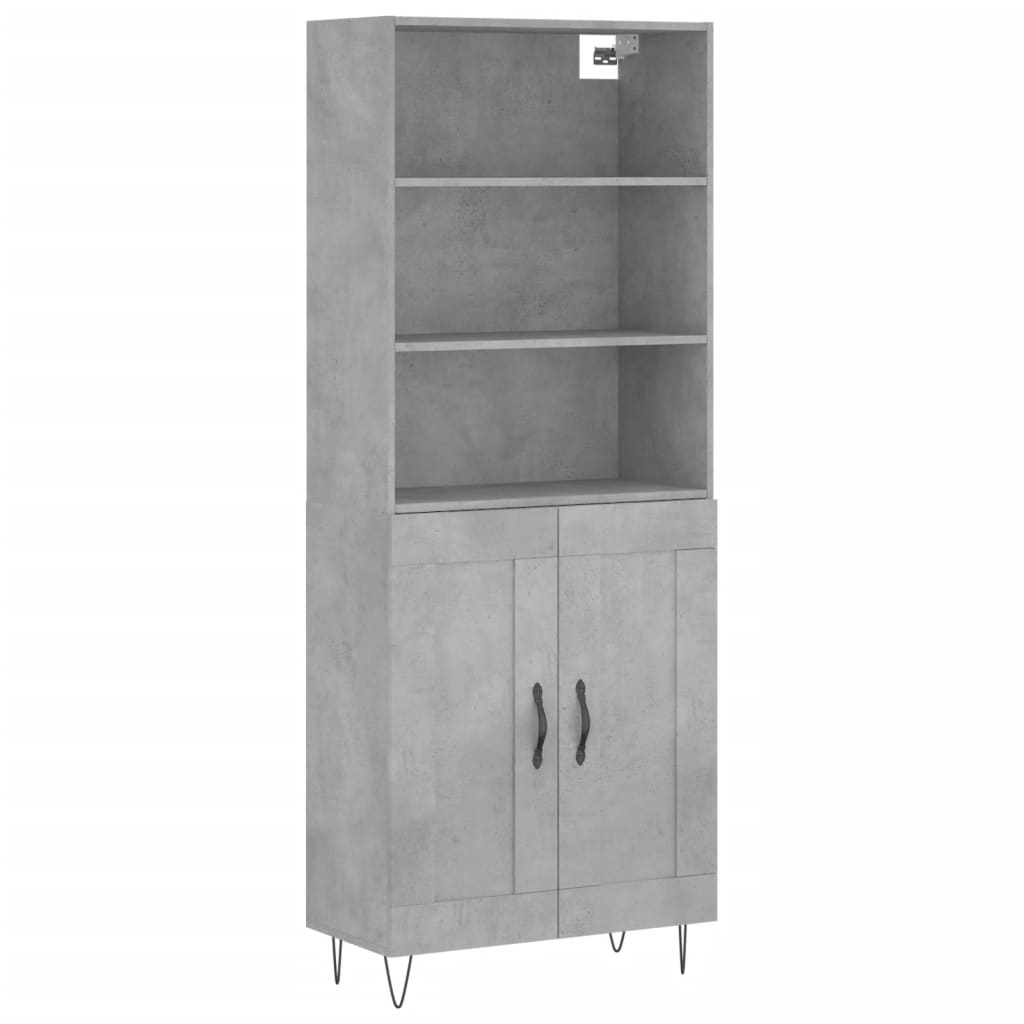Aparador alto - Mueble de almacenamiento 69 Gris