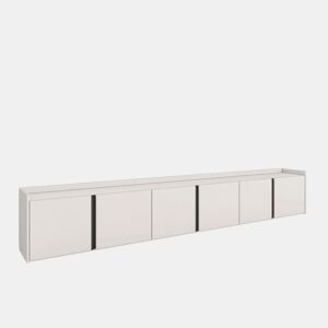 Móvel de TV, Muito espaço de arrumação, 309x35x50cm, Para televisores até 80, Estante para TV, Estilo moderno, Bege