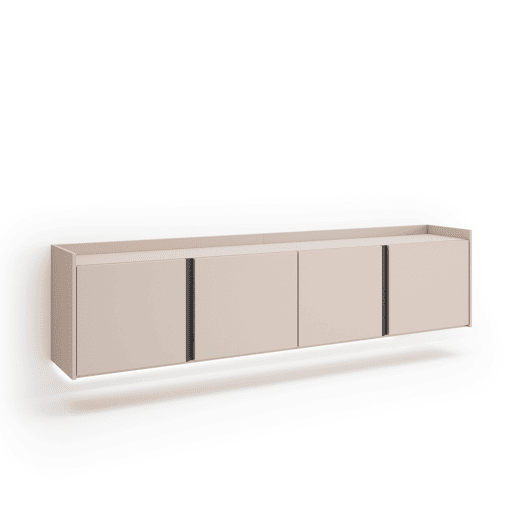 Móvel de TV, Muito espaço de arrumação, 207x35x50cm, Para televisores até 80, Suspensos, LED, Estilo moderno, Bege Móvel de TV, Muito espaço de arrumação, 207x35x50cm, Para televisores até 80, Suspensos, LED, Estilo moderno, Bege