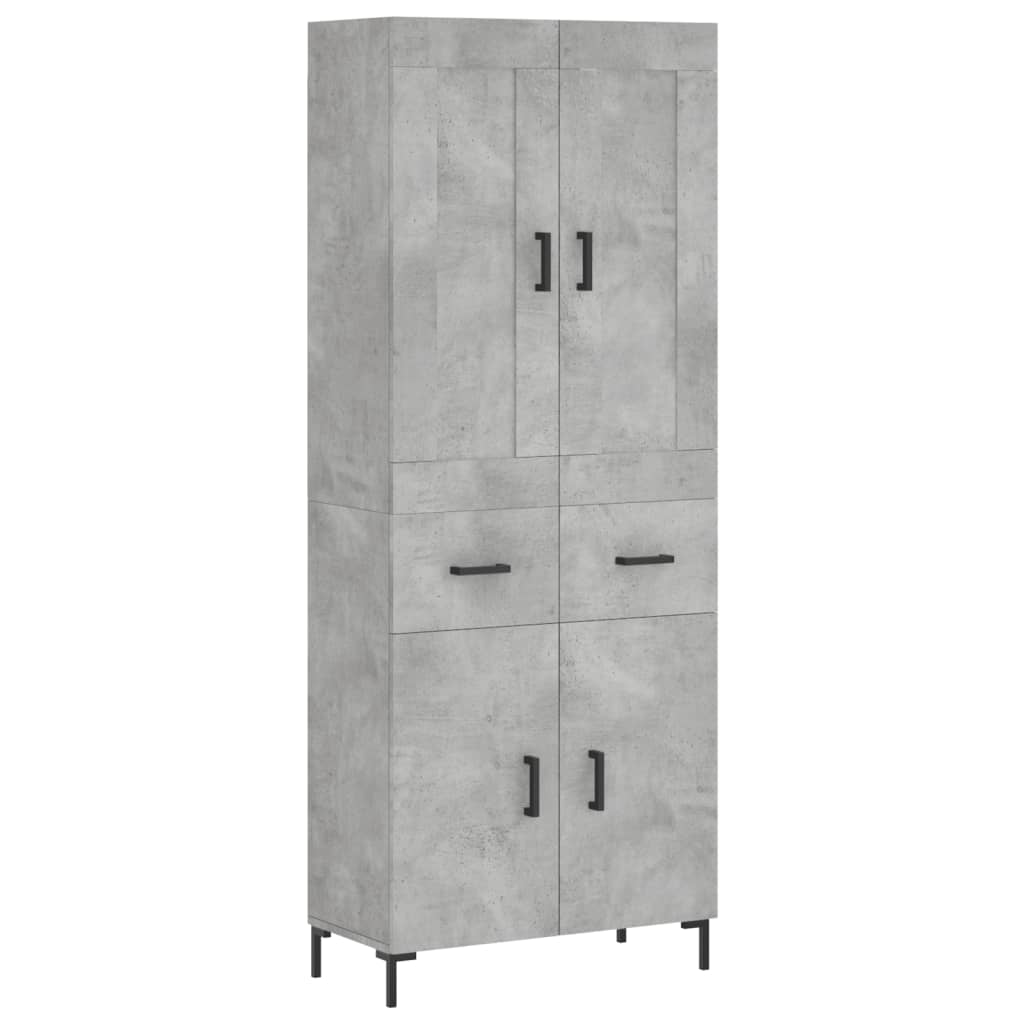 Aparador alto - Mueble de almacenamiento 2 pcs 69 Gris