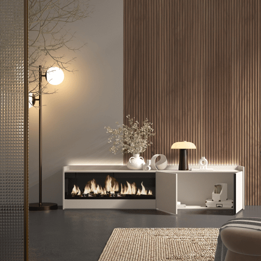Móvel de TV, Muito espaço de arrumação, 212x35x50cm, Para televisores até 80, Lareira eléctrica XXL, LED, Estilo moderno, Bege Móvel de TV, Muito espaço de arrumação, 212x35x50cm, Para televisores até 80, Lareira eléctrica XXL, LED, Estilo moderno, Bege