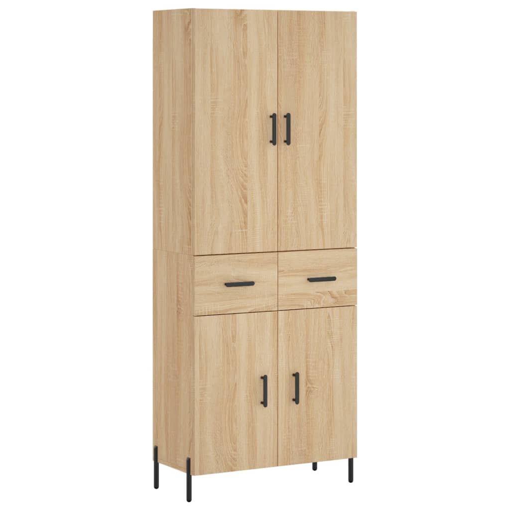 Aparador alto - Mueble de almacenamiento 69 Madera Clara