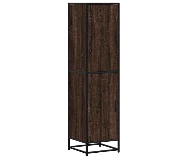 Aparador alto - mueble de almacenamiento madera ingeniería marrón roble 35,5x35x139cm es1475
