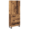 Aparador - Bufete - Móvel de apoio com gaveta 2 pcs Madeira Antiga 69,5 x 34 x 180 cm pt143