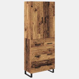 Aparador - Bufete - Móvel de apoio com gaveta 2 pcs Madeira Antiga 69,5 x 34 x 180 cm pt143