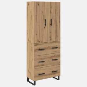 Aparador - Bufete - Móvel de apoio com gaveta 2 pcs Carvalho Artesanal 69,5 x 34 x 180 cm pt199