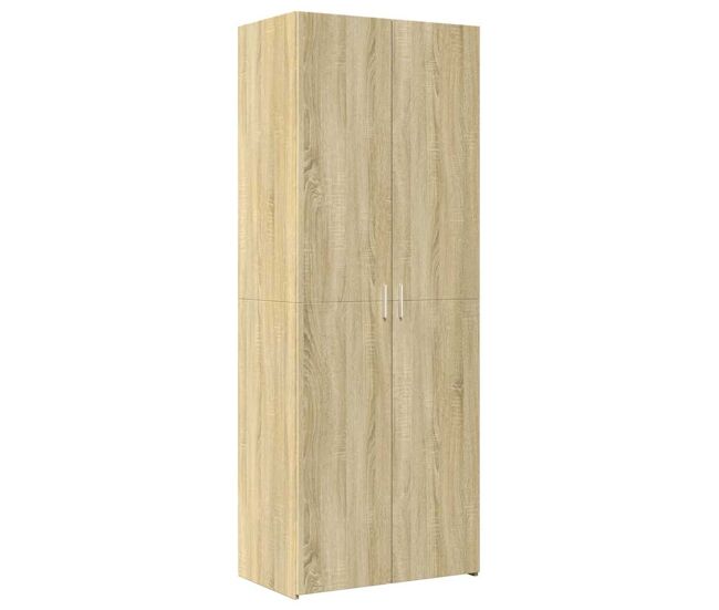 Aparador alto - mueble de almacenamiento madera de ingeniería roble sonoma 70x42,5x185 cm es1419