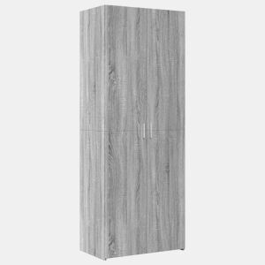 Armário alto - Bufete - Móvel de apoio 70x42,5x185 cm derivados madeira cinzento sonoma pt1324
