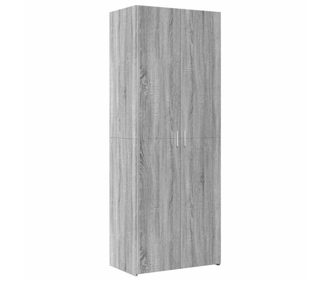 Aparador alto - mueble de almacenamiento madera de ingeniería gris sonoma 70x42,5x185 cm es1324
